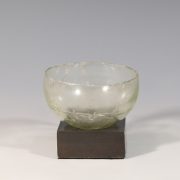 Roman Translucent Glass Bowl with Etched and Grooved Decoration