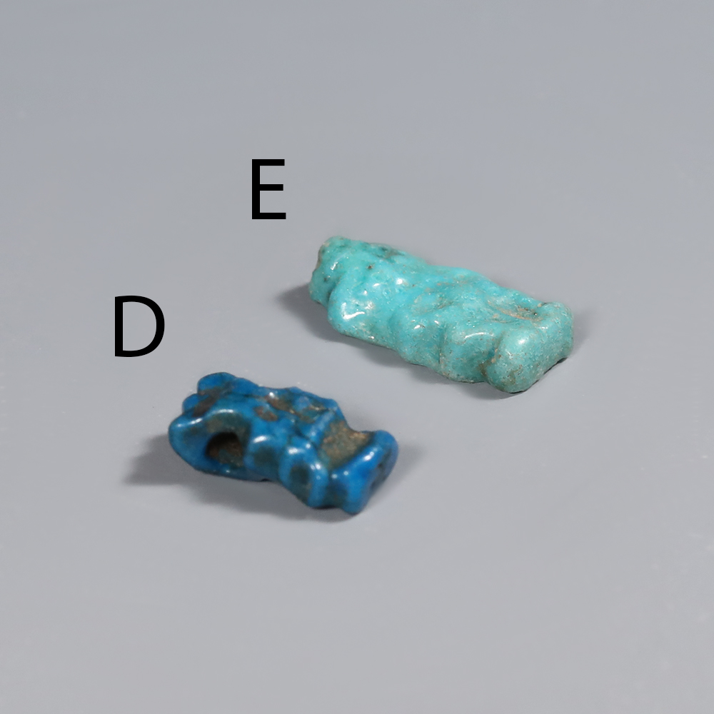 Selection of Egyptian Faience Bes Amulets Selection of Egyptian Faience Bes Amulets